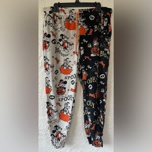 DISNEY MICKEY MOUSE Spooky Halloween Women’s Pajama Lounge Pocket Pants Size L